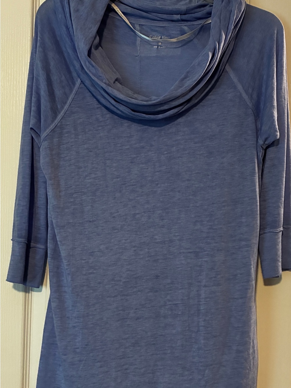 Calvin Klein Performance Slate Blue Cowl Neck Top
